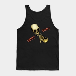 Doot Doot Mr Skeletal Skull Trumpet Meme Tank Top